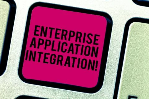 Text sign showing Enterprise Application Integration. Conceptual photo Foto stock