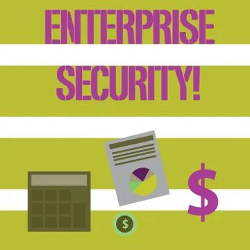 Text sign showing Enterprise Security. Conceptual photo decreasing the risk of Stock Illustration
