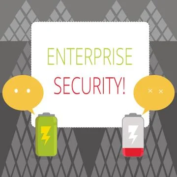 Text sign showing Enterprise Security. Conceptual photo decreasing the risk of Stock Illustration