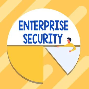 Text sign showing Enterprise Security. Business overview decreasing the risk of Stock Illustration