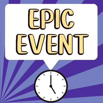 Text sign showing Epic Event. Concept meaning pertaining to a long poetic イラスト素材