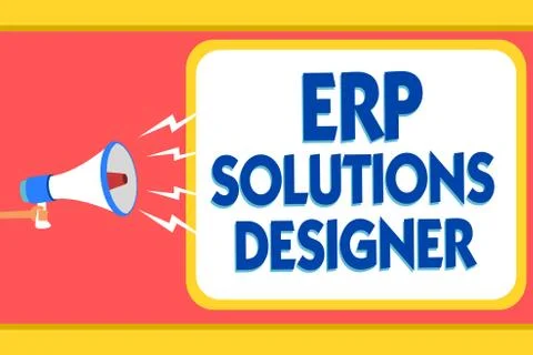 Text sign showing Erp Solutions Designer. Conceptual photo elegant optimized  Stock Illustration