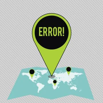 Text sign showing Error. Conceptual photo state or condition of being wrong in Stock-Illustration