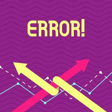 Text sign showing Error. Conceptual photo state or condition of being wrong in Stockillustratie