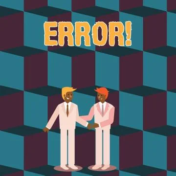 Text sign showing Error. Conceptual photo state or condition of being wrong in Stock-Illustration