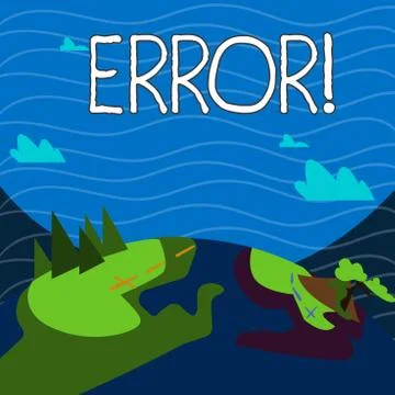 Text sign showing Error. Conceptual photo state or condition of being wrong in イラスト素材