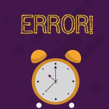 Text sign showing Error. Conceptual photo state or condition of being wrong in Stockillustratie