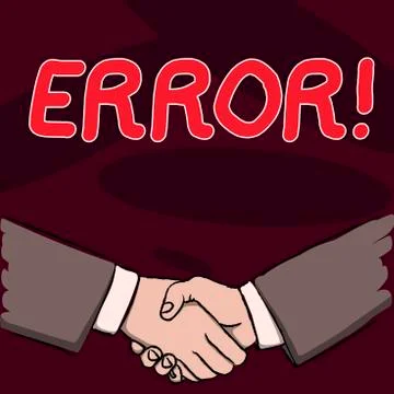 Text sign showing Error. Conceptual photo state or condition of being wrong in Stockillustratie