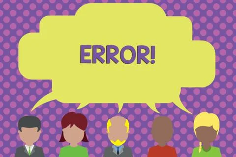 Text sign showing Error. Conceptual photo state or condition of being wrong in イラスト素材
