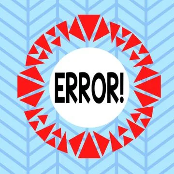 Text sign showing Error. Conceptual photo state or condition of being wrong in 스톡 일러스트