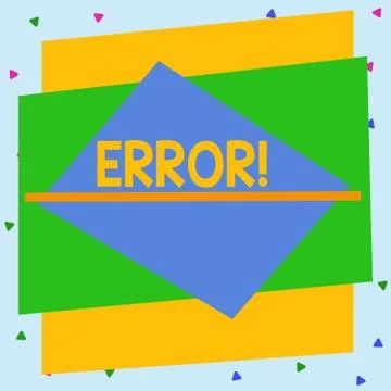 Text sign showing Error. Conceptual photo state or condition of being wrong in 스톡 일러스트