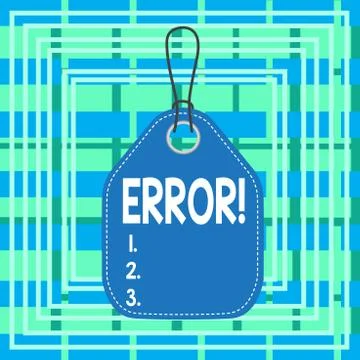 Text sign showing Error. Conceptual photo state or condition of being wrong in 스톡 일러스트