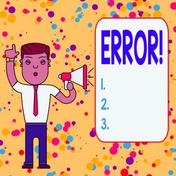Text sign showing Error. Conceptual photo state or condition of being wrong in イラスト素材