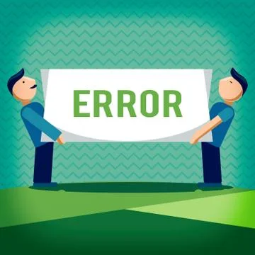 Text sign showing Error. Conceptual photo state or condition of being wrong in Stock-Illustration