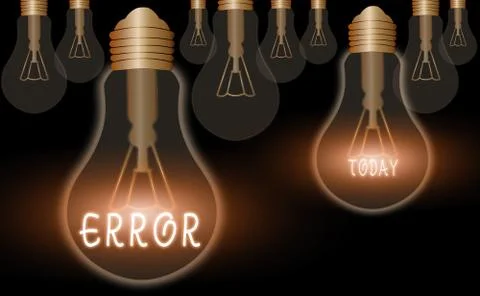 Text sign showing Error. Conceptual photo failure or in deviation from the Stock Illustration