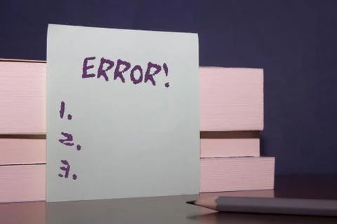 Text sign showing Error. Conceptual photo state or condition of being wrong in 写真素材