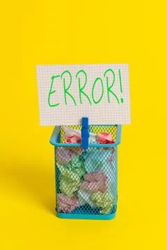 Text sign showing Error. Conceptual photo state or condition of being wrong in 스톡 사진