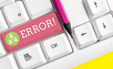 Text sign showing Error. Conceptual photo state or condition of being wrong in Foto stock