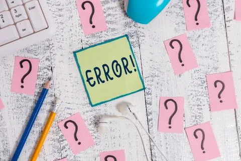 Text sign showing Error. Conceptual photo state or condition of being wrong in 스톡 사진