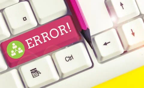Text sign showing Error. Conceptual photo state or condition of being wrong in Foto stock