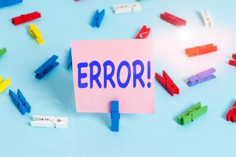 Text sign showing Error. Conceptual photo state or condition of being wrong in Stock Photos