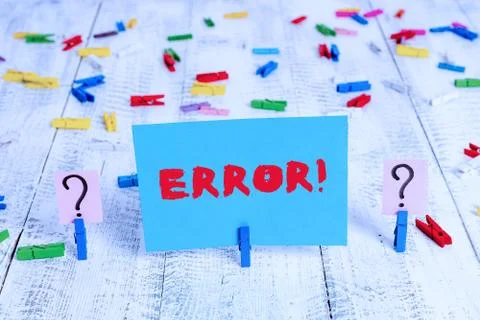 Text sign showing Error. Conceptual photo state or condition of being wrong in 写真素材