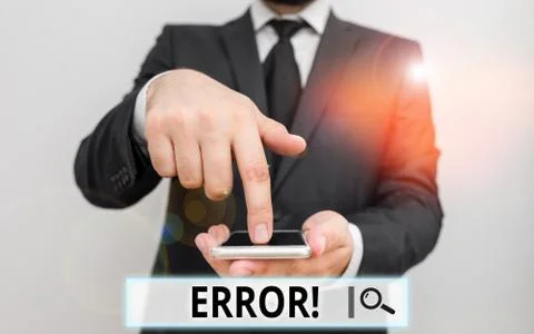 Text sign showing Error. Conceptual photo state or condition of being wrong in Stock Photos