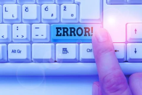 Text sign showing Error. Conceptual photo state or condition of being wrong in Stock Photos