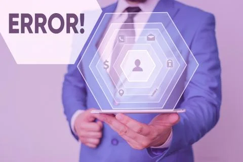Text sign showing Error. Conceptual photo state or condition of being wrong in 库存照片
