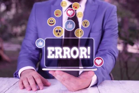 Text sign showing Error. Conceptual photo state or condition of being wrong in Foto stock