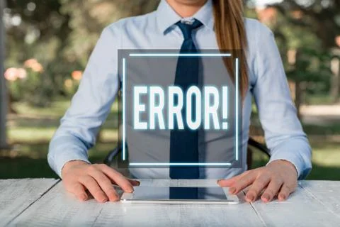 Text sign showing Error. Conceptual photo state or condition of being wrong in Foto stock