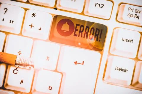 Text sign showing Error. Conceptual photo state or condition of being wrong in 写真素材