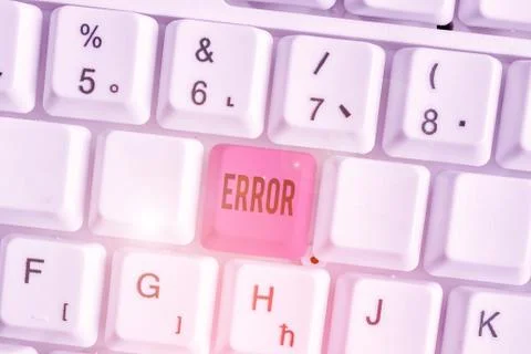 Text sign showing Error. Conceptual photo mistake Condition of being wrong in Stock-Fotos