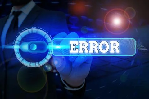 Text sign showing Error. Conceptual photo state or condition of being wrong in Foto stock