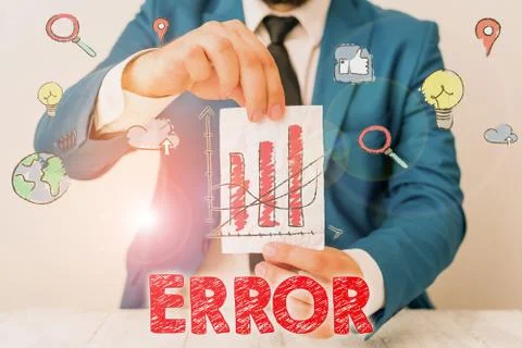 Text sign showing Error. Conceptual photo state or condition of being wrong in 库存照片