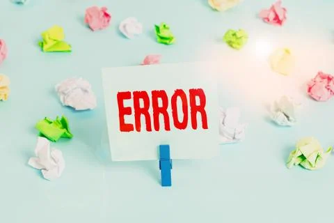 Text sign showing Error. Conceptual photo state or condition of being wrong in 스톡 사진