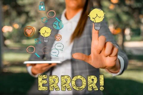Text sign showing Error. Conceptual photo state or condition of being wrong in Foto stock