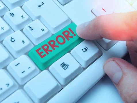 Text sign showing Error. Conceptual photo state or condition of being wrong in Stock Photos