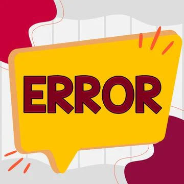 Text sign showing Error. Word Written on mistake Condition of being wrong in イラスト素材
