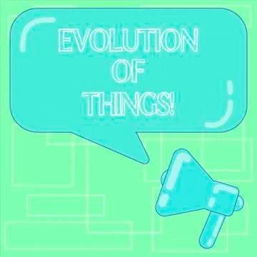 Text sign showing Evolution Of Things. Conceptual photo process gradual change 스톡 일러스트