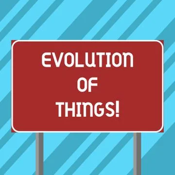Text sign showing Evolution Of Things. Conceptual photo process gradual change 스톡 일러스트