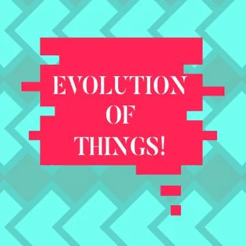 Text sign showing Evolution Of Things. Conceptual photo process gradual change 스톡 일러스트