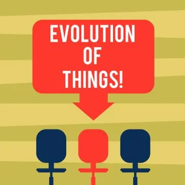 Text sign showing Evolution Of Things. Conceptual photo process gradual change 스톡 일러스트