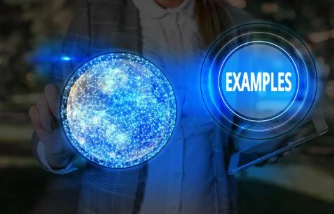 Text sign showing Examples. Conceptual photo Illustration Sample Model to follow Stock Photos