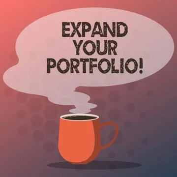 Text sign showing Expand Your Portfolio. Conceptual photo Define the new company Stock Illustration