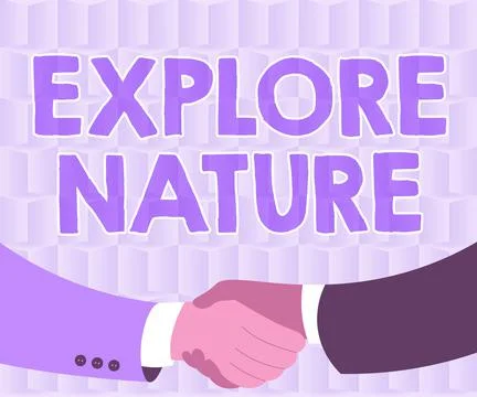 Text sign showing Explore Nature. Word Written on Reserve Campsite Conservation Ilustración de archivo