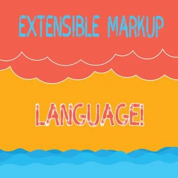 Text sign showing Extensible Markup Language. Conceptual photo computer language 스톡 일러스트