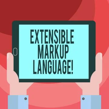 Text sign showing Extensible Markup Language. Conceptual photo computer language 스톡 일러스트