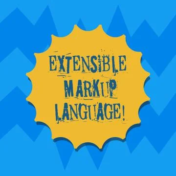 Text sign showing Extensible Markup Language. Conceptual photo computer language 스톡 일러스트
