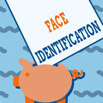Text sign showing Face Identification. Internet Concept analyzing patterns based Illustrazione stock